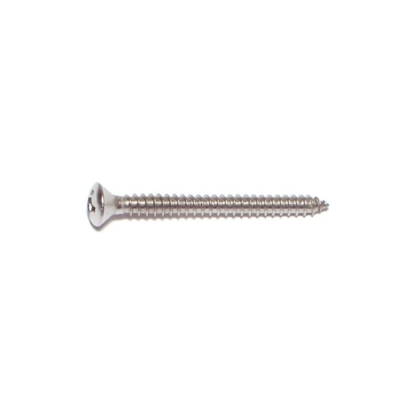 Midwest Fastener Sheet Metal Screw, #6 x 1-1/2 in, 18-8 Stainless Steel Oval Head Phillips Drive, 15 PK 68221 - main